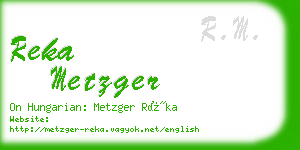 reka metzger business card